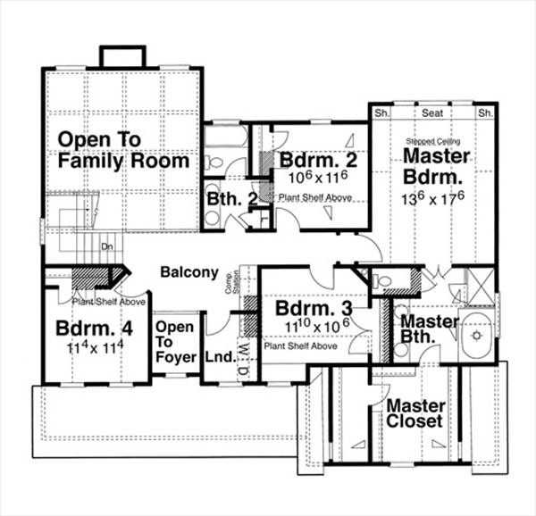 Second Floor image of HATHAWAY House Plan